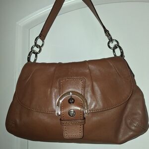Coach Tan Leather Shoulder Bag